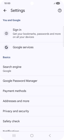 Press Privacy and security. Press Privacy and security.