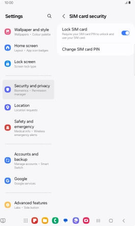 Press Change SIM card PIN.