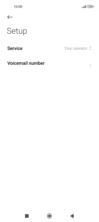 Press Voicemail number.