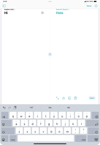 Press the enter icon.