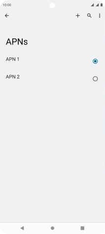 Press the field next to the data connection to activate it.