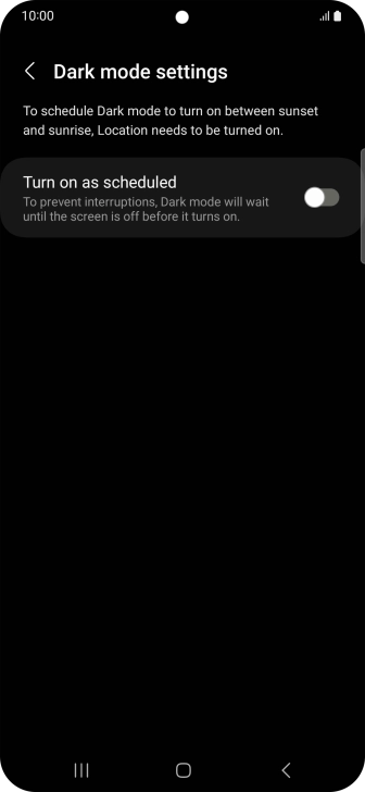 Press the indicator next to 