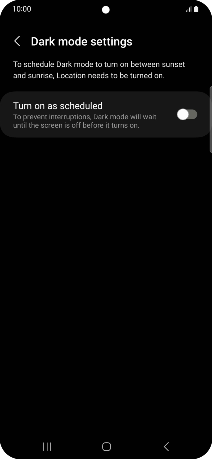 Press the indicator next to 