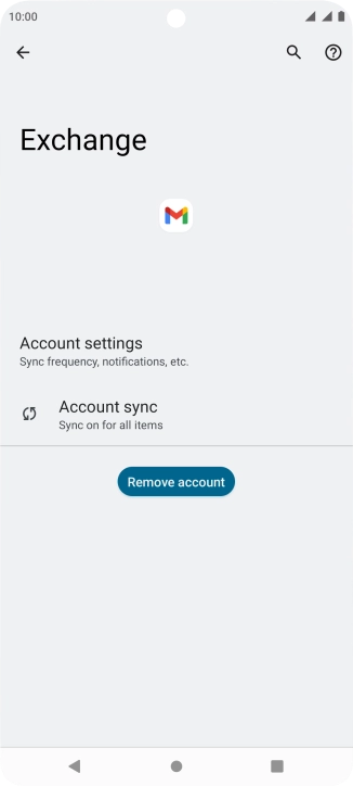 Press Remove account.