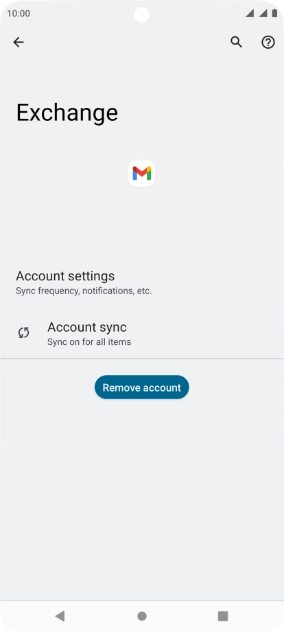 Press Remove account.