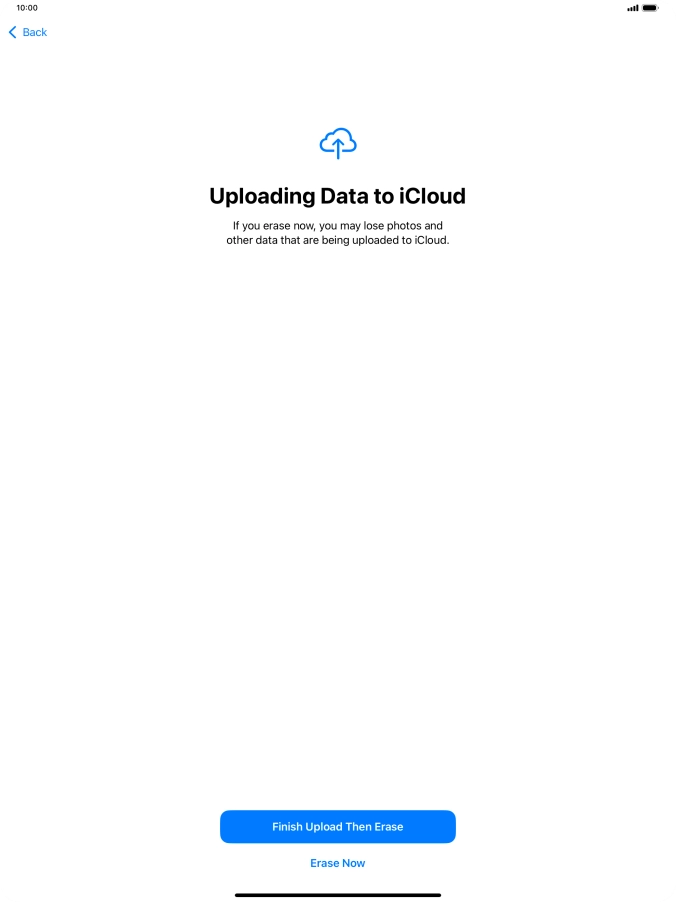 Press Erase Now. Press Erase Now.