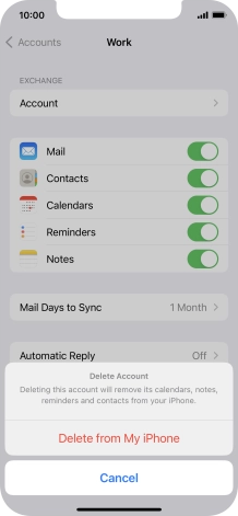 Press Delete Account.