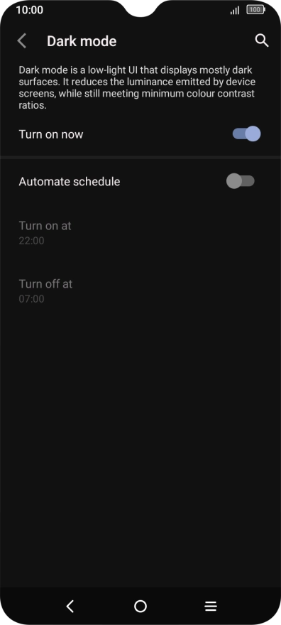 Press the indicator next to 