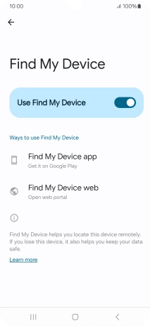Press the Home key to return to the home screen.
