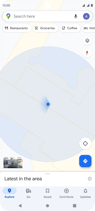 Press the search field and key in the required destination. Press the search field and key in the required destination.