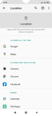 Press the required app.
