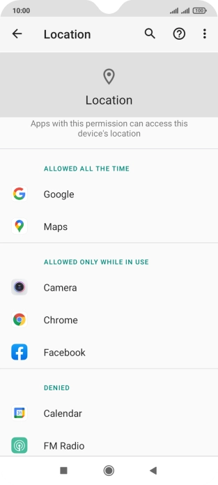 Press the required app.
