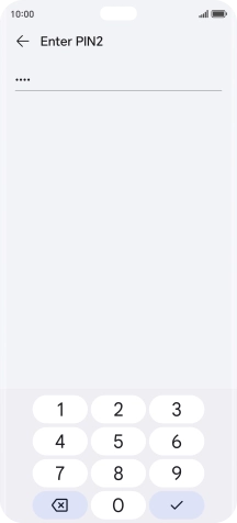 Press the confirm icon.
