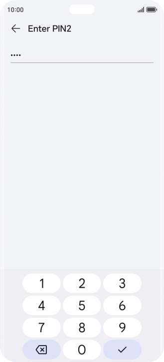 Press the confirm icon.