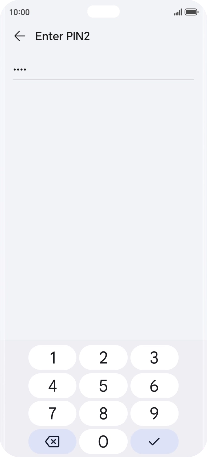 Press the confirm icon.