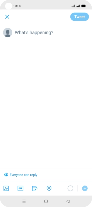 Press the text input field.