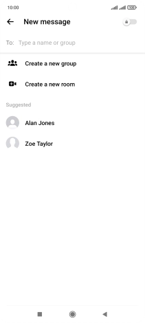 Press the search field.