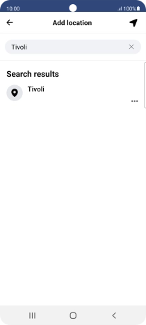 Press the required location.