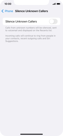 Press the indicator next to 