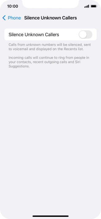 Press the indicator next to 