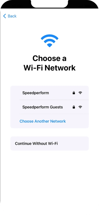 Press the required Wi-Fi network.