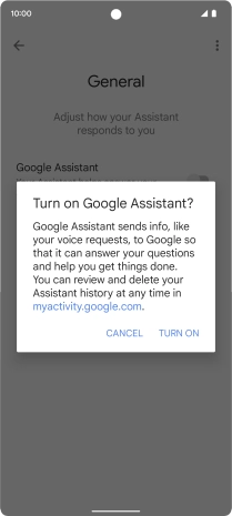 If you turn on the function, press TURN ON.