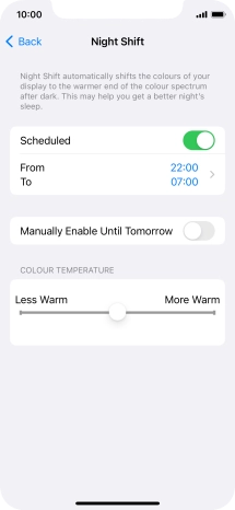 Press the indicator next to 