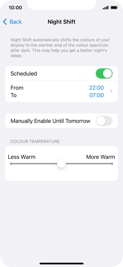 Press the indicator next to 