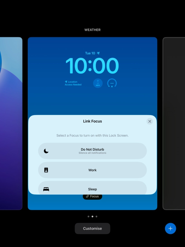 Press the required focus mode. Press the required focus mode.