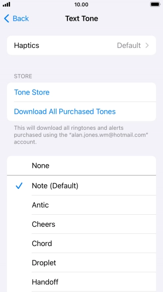 Press the required message tones to hear them.