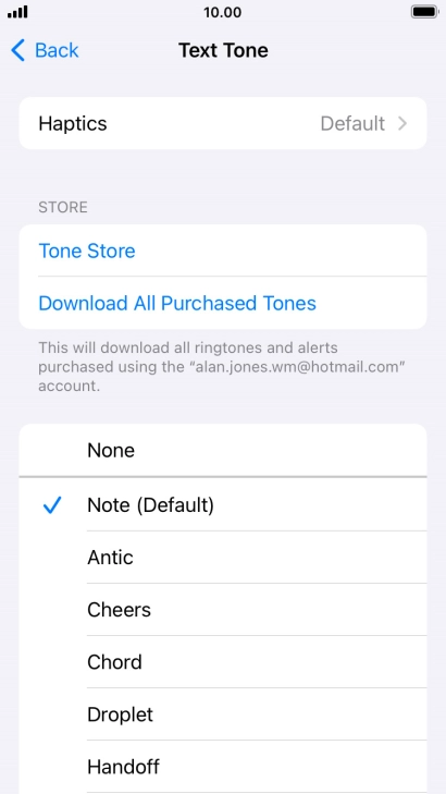 Press the required message tones to hear them.
