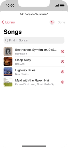 Go to the required category and press the required audio file.