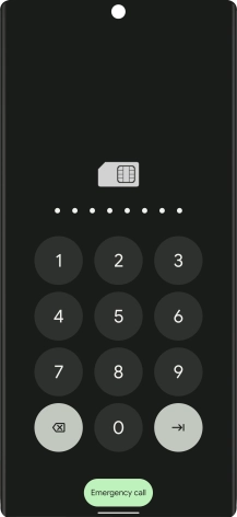 Key in the PUK and press arrow right.