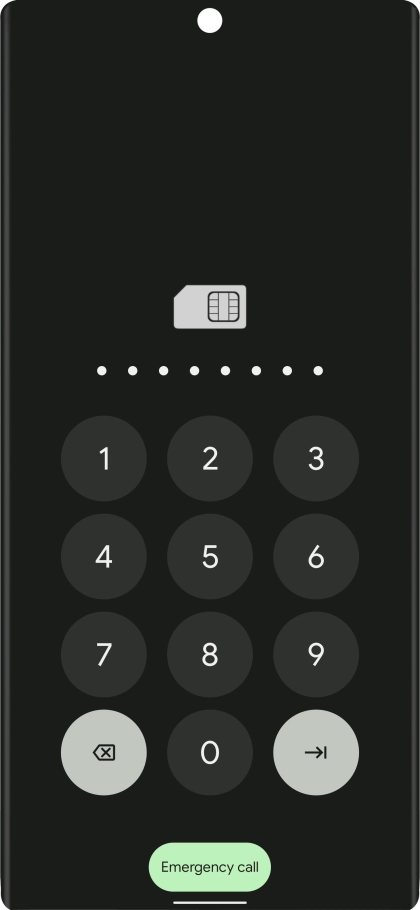 Key in the PUK and press arrow right.