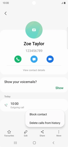 Press Block contact. Press Block contact.