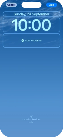 To customise the way the lock screen date is displayed, press the date widget and follow the instructions on the screen to select the required widget display mode.