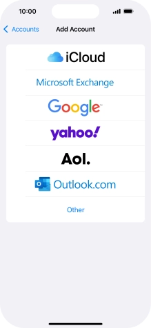 Press Microsoft Exchange.