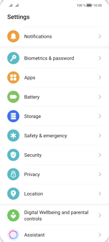 Press Biometrics & password.