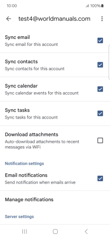 Press the field next to 