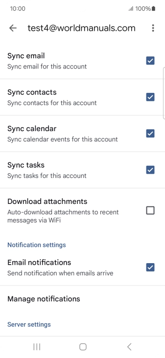 Press the field next to 