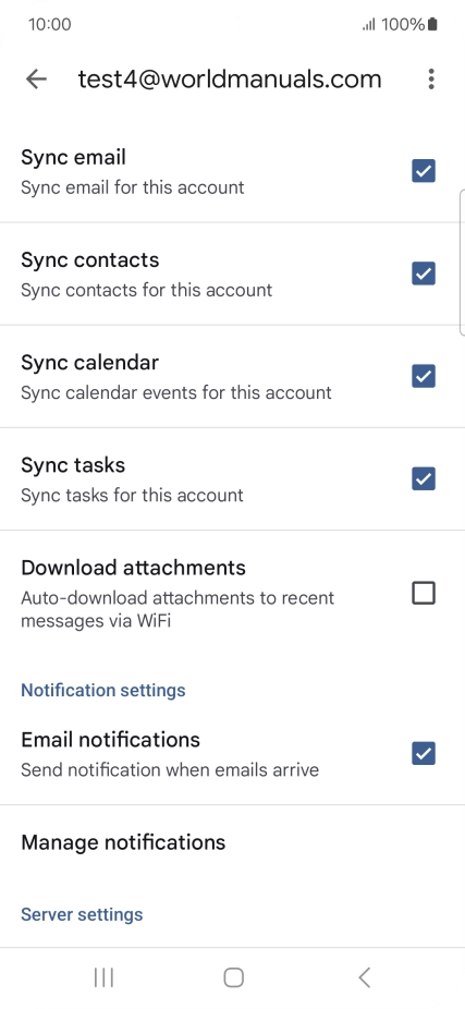 Press the field next to 