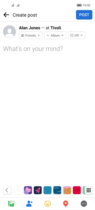 Press the text input field.