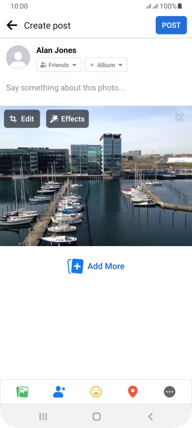 Press the text input field and key in the required text.