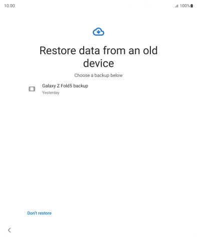 Press the required backup and your phone restores the content of the selected backup. Subsequently, follow the instructions on the screen to set up your phone and prepare it for use.