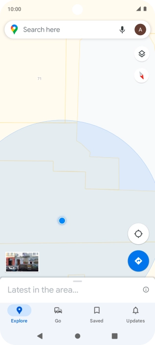 Press the search field and key in the required destination. Press the search field and key in the required destination.