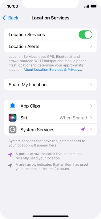 Press the required app. Press the required app.