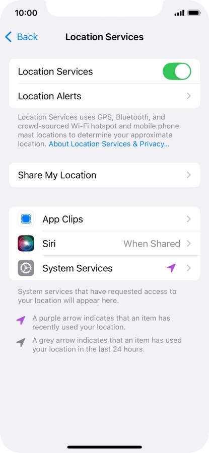 Press the required app. Press the required app.