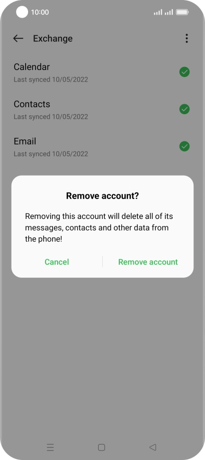 Press Remove account.