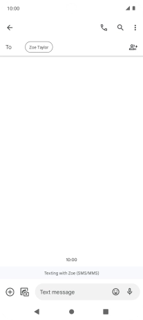 Press the text input field and write the text for your picture message.