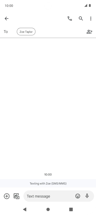 Press the text input field and write the text for your picture message.